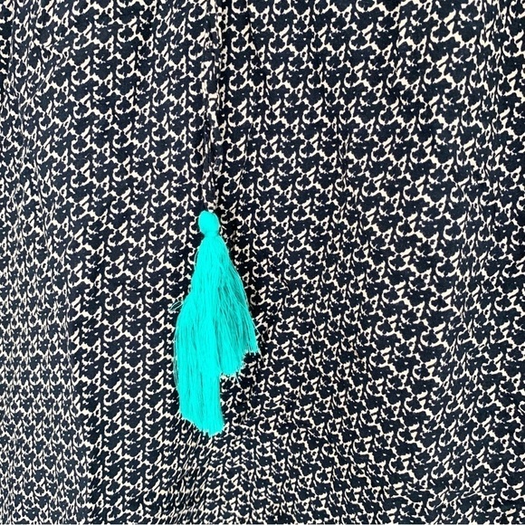 THML Embroidered Halter Dress in blue boho print size XS - Picture 6 of 7